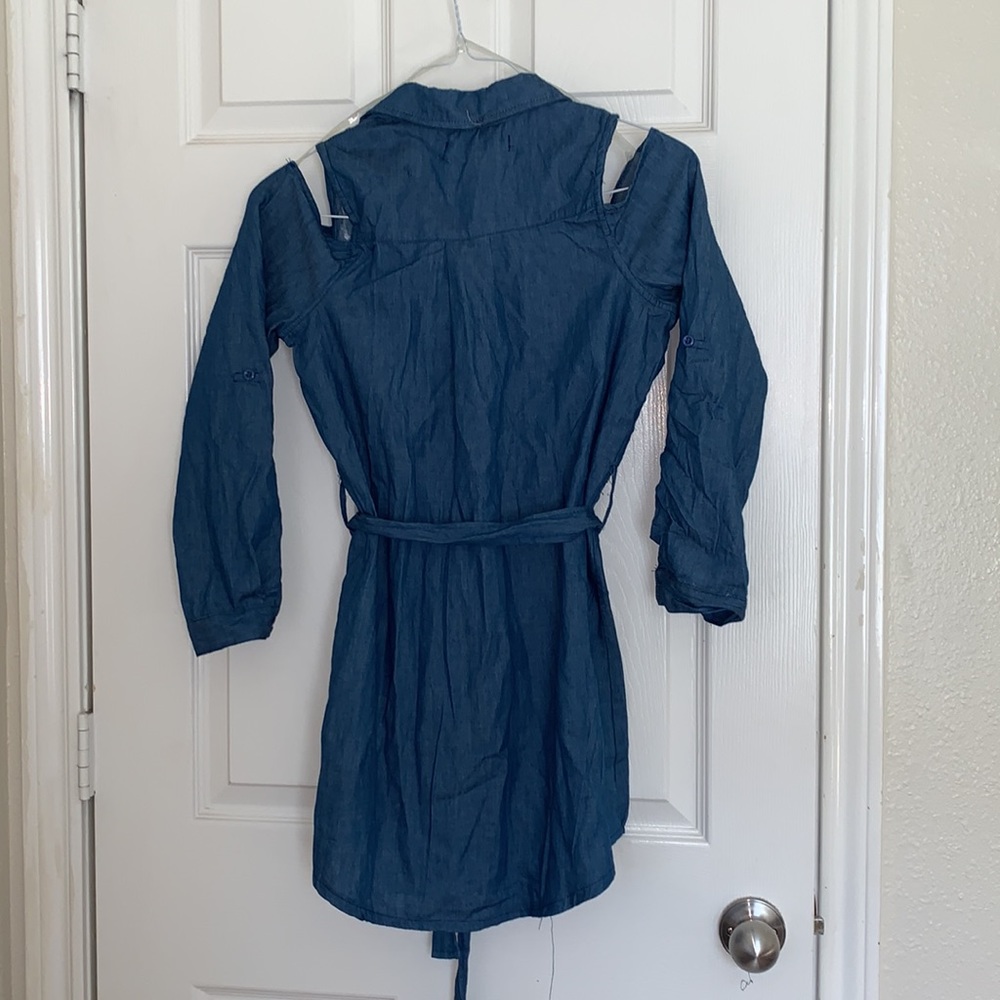 ‼️SOLD‼️Blue Denim cut out dress - Picture 3 of 5